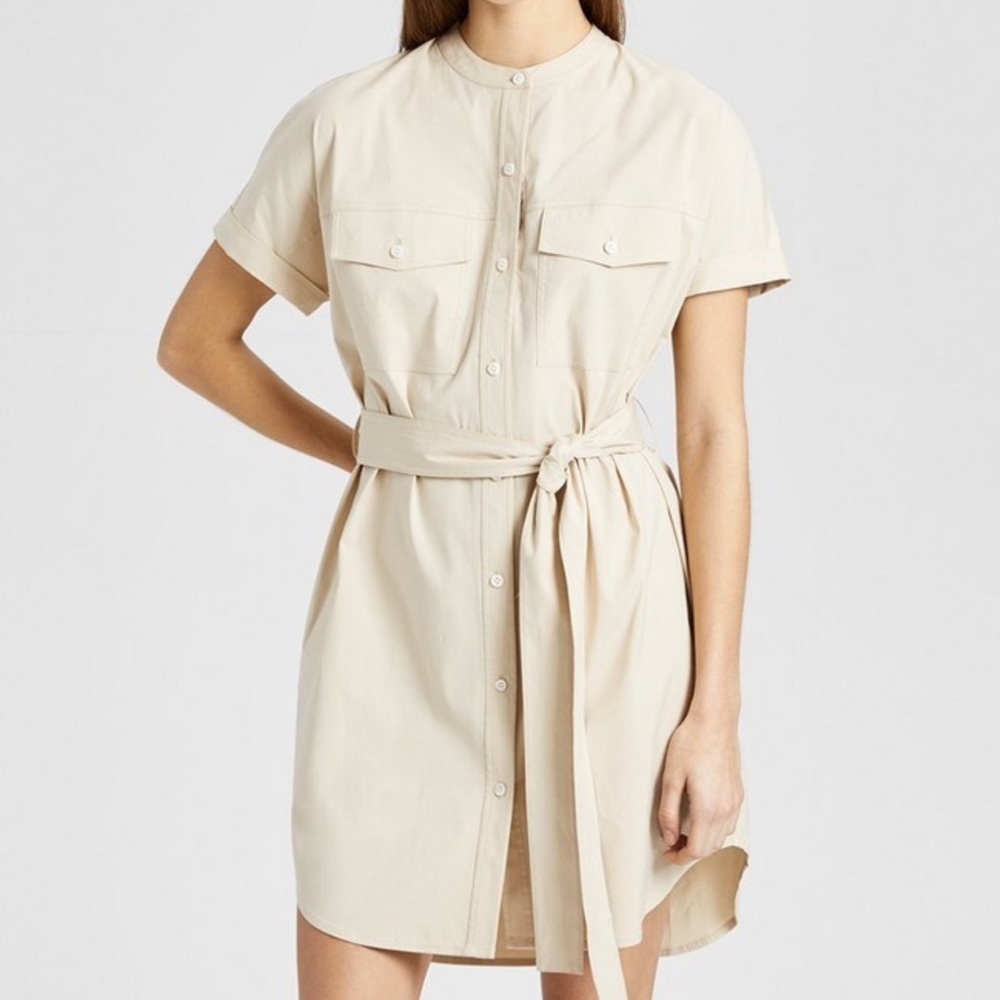 Theory Cream Midi Dress